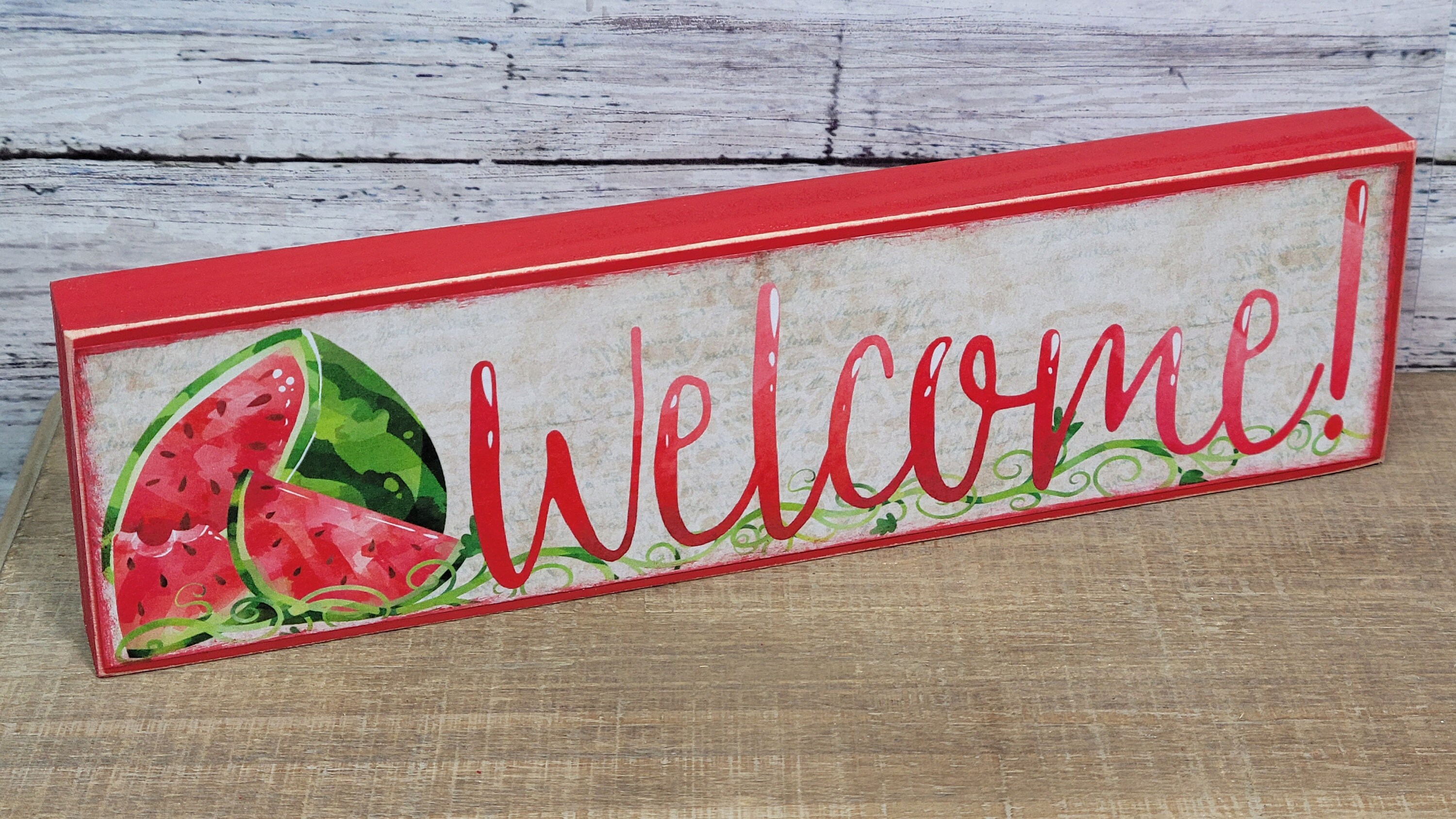 Watermelon Horizontal Wood Sign Etsy Ireland
