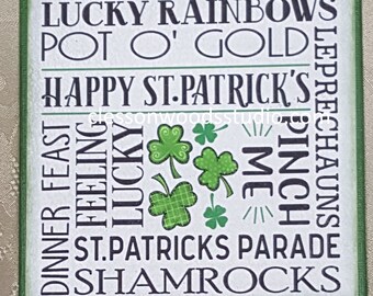 St Patrick's Day Subway Art 5x5 Canvas Panel