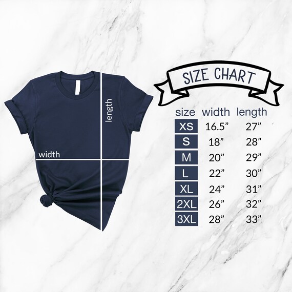 Bella Canvas 3001 Size Bella Canvas Size Chart for Women