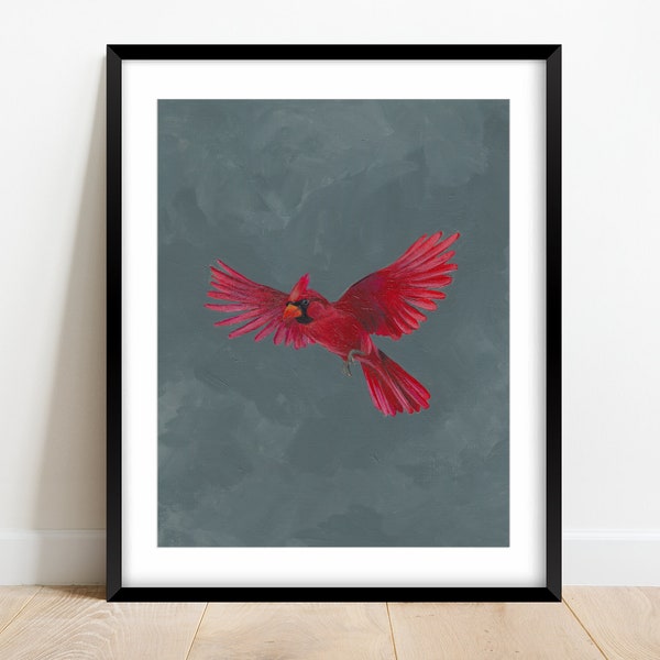 Cardinal Acrylic Painting Print