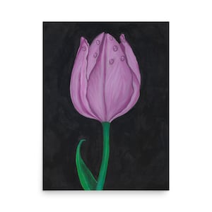 Pink Tulip Painting Print
