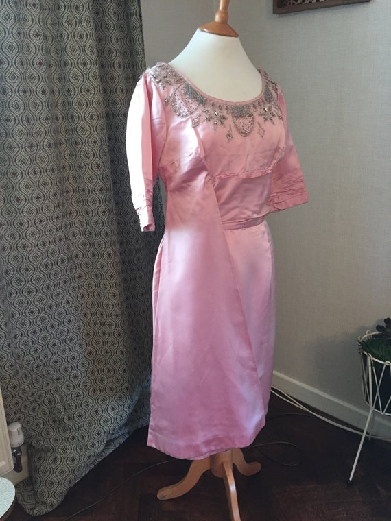 1950s evening dress with sash