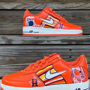 Astros inspired Space City Custom Shoes