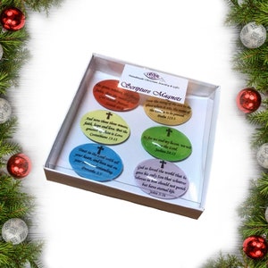 Armor of God Magnets - Rainbow Fridge Magnets - Bible Scripture Magnets - Ephesians 6 - Christian Gifts - Christian Fridge Magnets