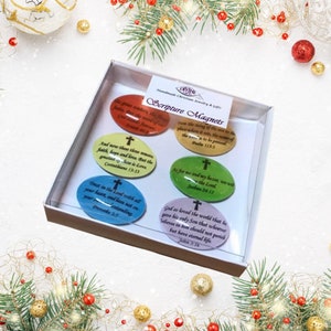 Bible Scripture Magnets - Ephesians 6 - Armor of God Magnets - Christian Gifts - Christian Fridge Magnets - Rainbow Fridge Magnets