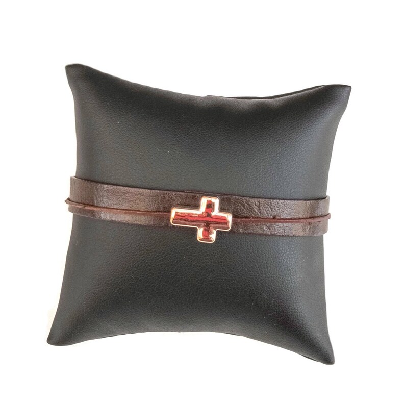 Mens Leather Bracelet Mens Bracelet Leather Mens Christian Etsy