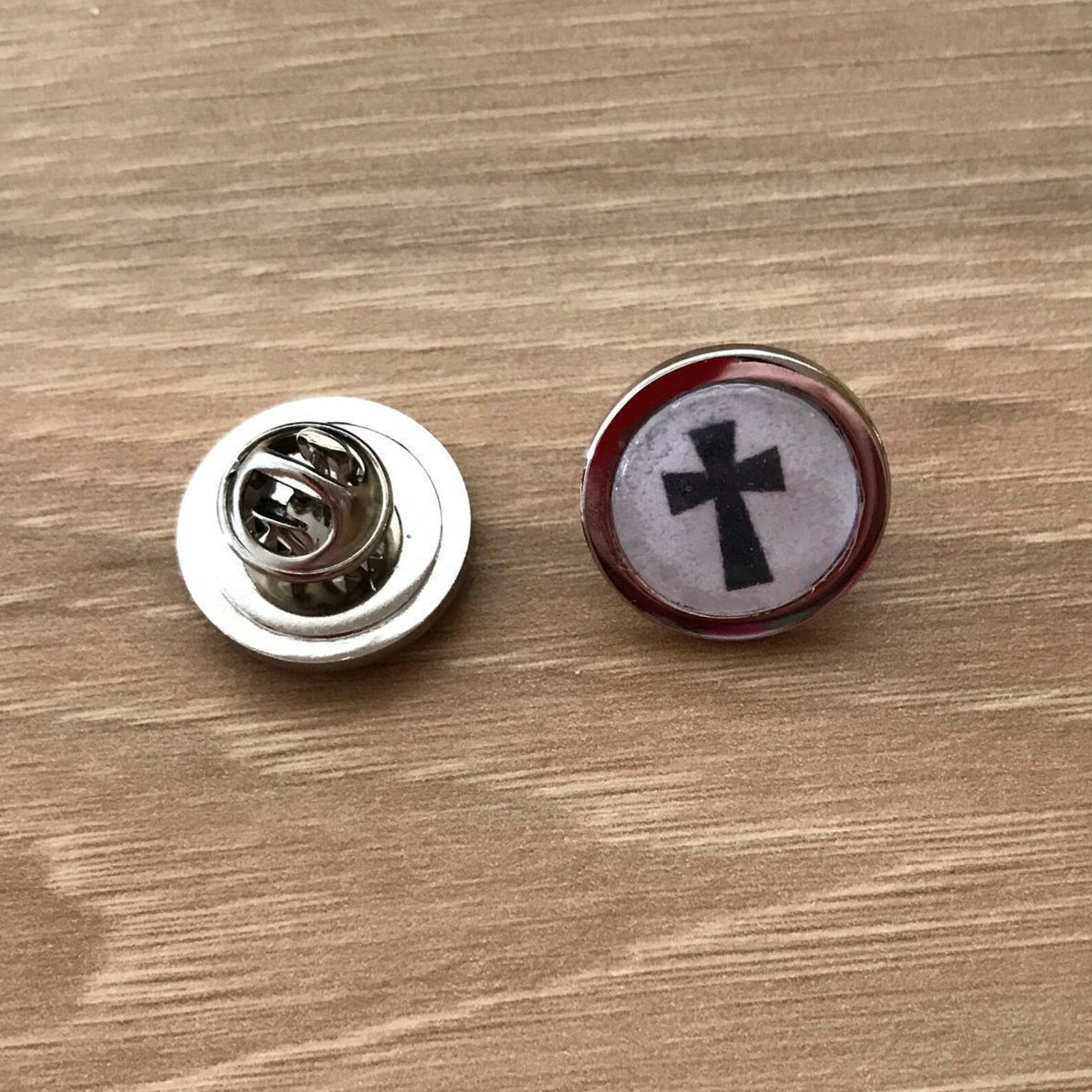 Christian Tie Tack Pin Religious Tie Tack Clutch Back Etsy