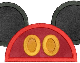 Mickey Mouse Applique 01 Embroidery Design