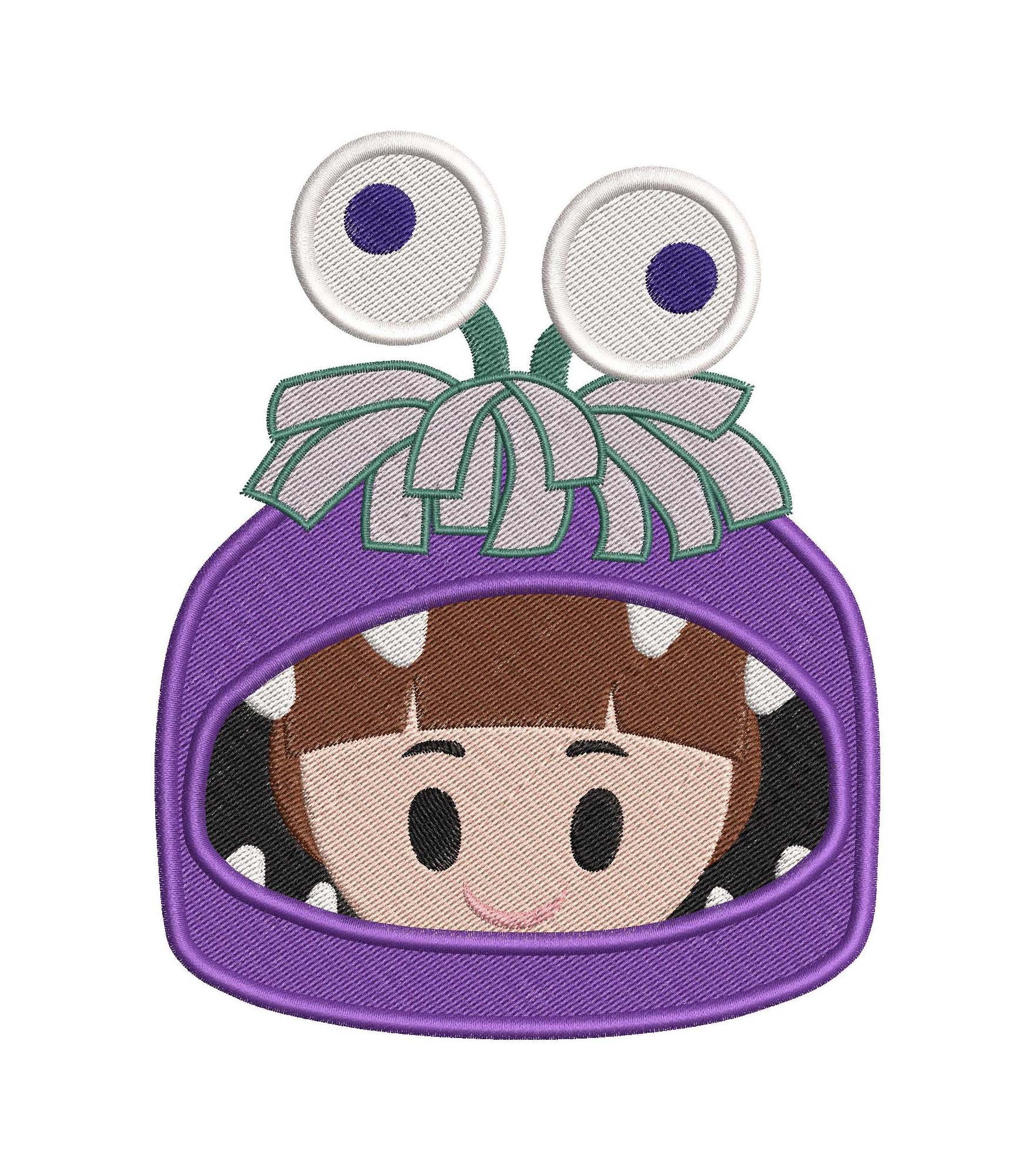 Boo Monsters Inc Emoji Fill Embroidery Design Instant - Etsy Hong Kong