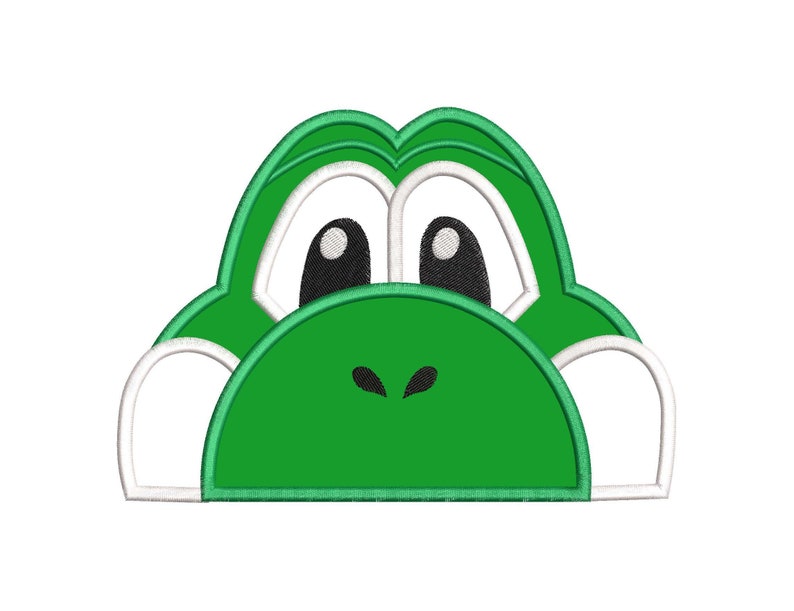 Yoshi Super Mario Head Applique Embroidery Design Instant | Etsy