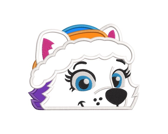 Everest Paw Patrol Head 01 Embroidery Design | Etsy