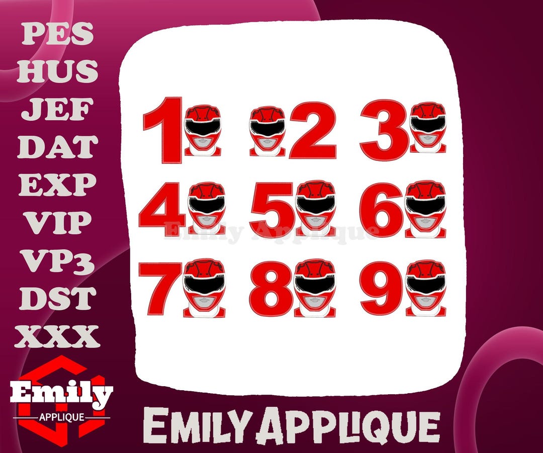 Bundle_red_power_rangers_head_birthday_numbers_1_9_applique_designs 12 ...