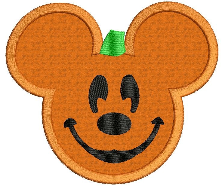 PATCH DISNEY INSPIRED Iron on / Halloween Fall Disney Pumpkin Mickey Mouse  Disneyland / Onlyhappythings 