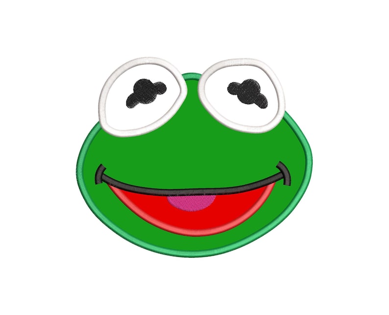 Download Kermit Muppet Baby Head 02 Applique Embroidery Design | Etsy