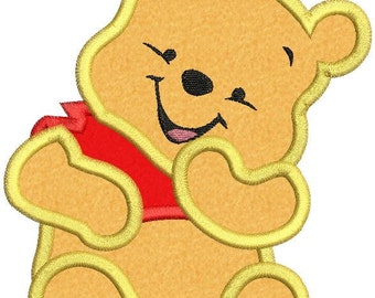 Winnie the Pooh Applique Embroidery Design