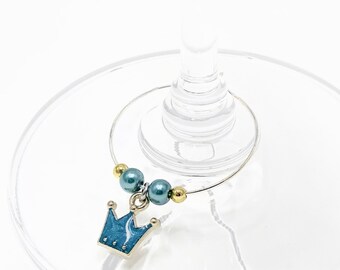 5X Crown Wine Glass Ring Alloy Hooks Enamel Charm Wine Glass Marker - Party Wine Glass Marker - 624