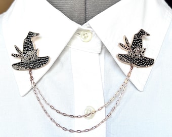 Witch Hat Collar Chain: Magic Hat Lapel Pin Clip