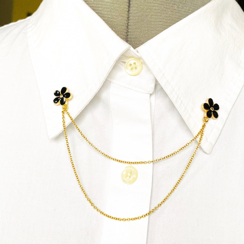 Little Daisy Collar Chain Collar Clips Collar Pin Lovely Etsy