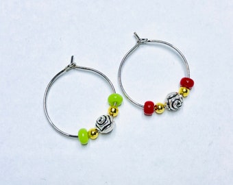 Rose Kleur Kralen Wijnglas Charm Set van 8 - Partij Wijnglas Marker - Wijnglas Ringen - NikkelVrij - Wijnliefhebber Cadeau - Vakantie Cadeau