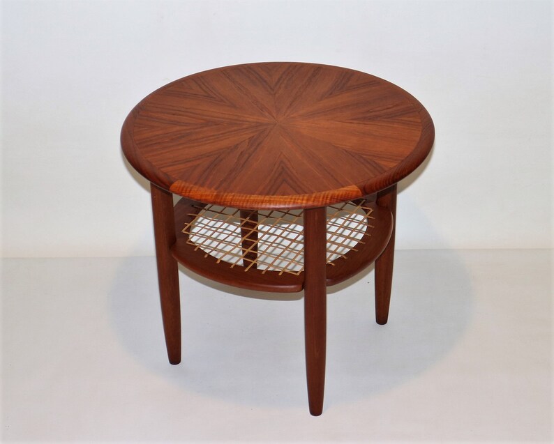 Round Teak Accent Table