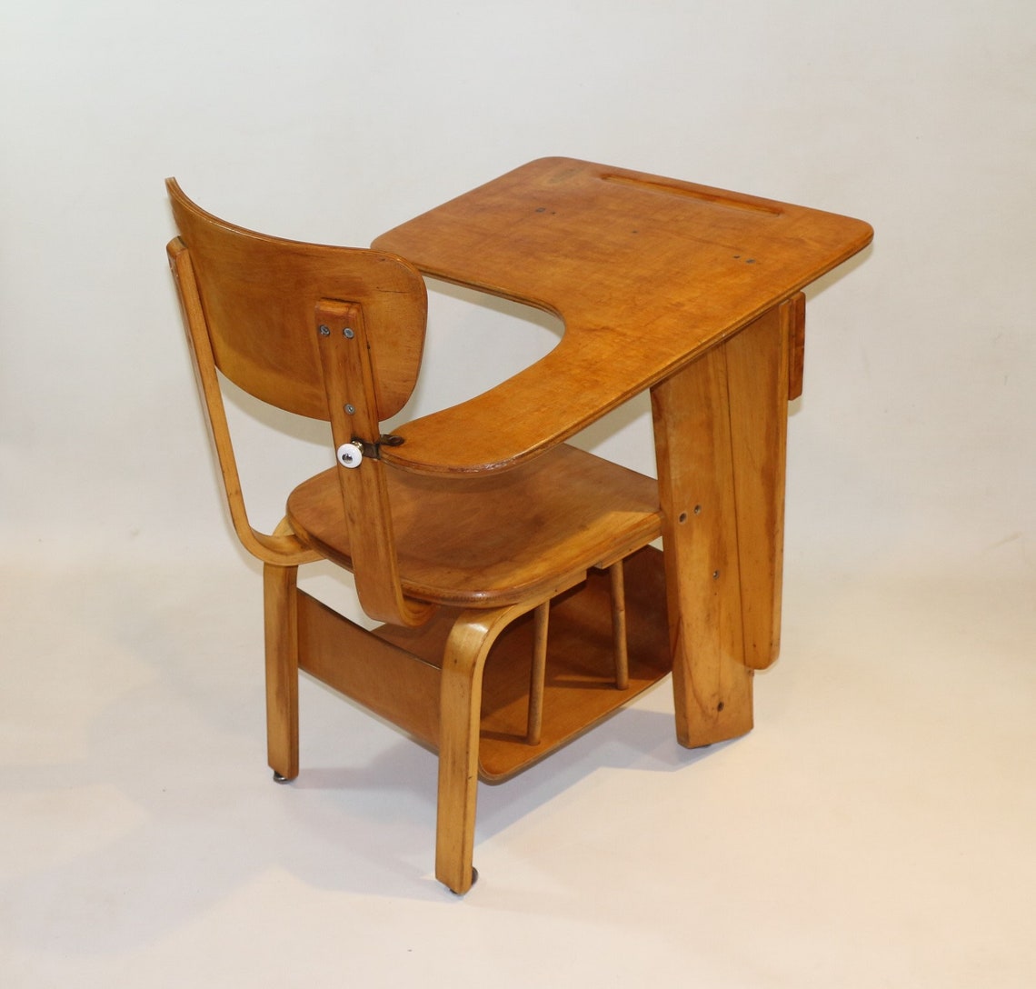 1950s Vintage Child School Desk Etsy