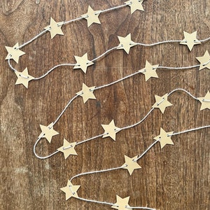 Tiny Starry Night Bunting - Stars, Dots, Holiday, Decor, Christmas, New Years, Paper Decor, Decorating, Bunting