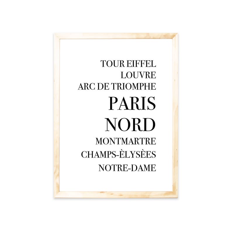 Poster Print Paris City France Proverbs Quote Etsy