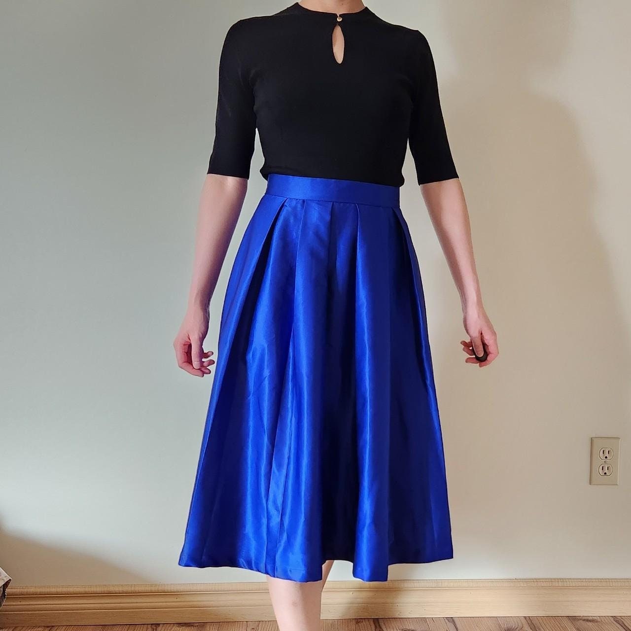 Mid length satin skirts 50's discount