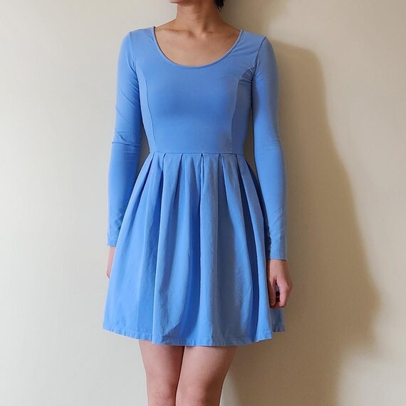 Buy Aritzia Talula Blue Mini Dress  Pleated Corset Style Dress  Size XXS   Summer Party Dress  Y2K Aesthetic Clothing Online in India - Etsy