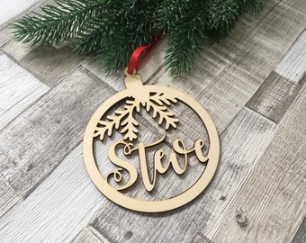 Cats Christmas Tree Decoration Personalised Christmas Bauble