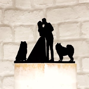 Samoyed Wedding Cake Topper
