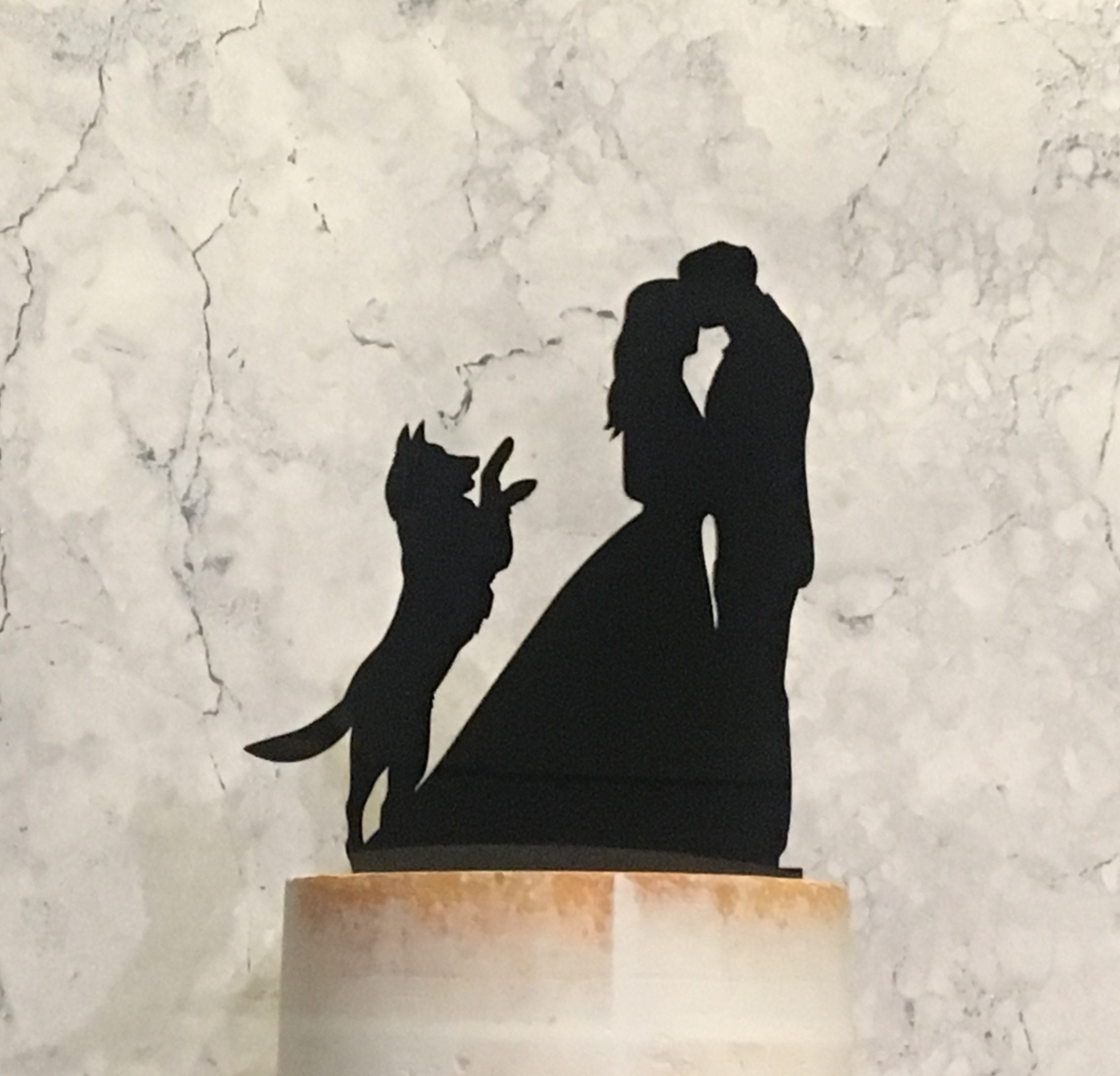 german shepherd cake topper