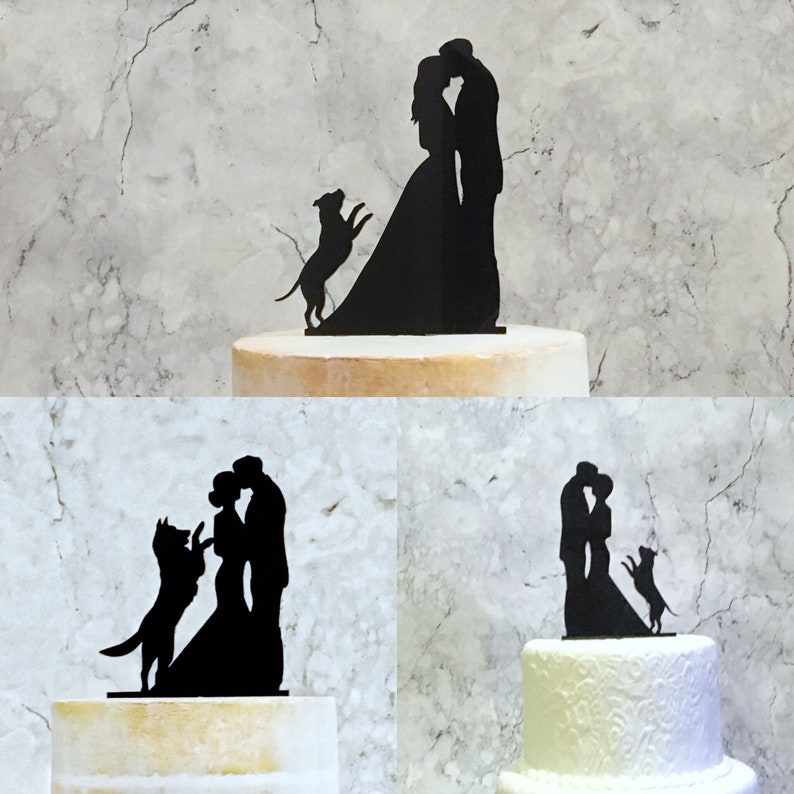 Lurcher Dog Silhouette Wedding Cake Topper Etsy