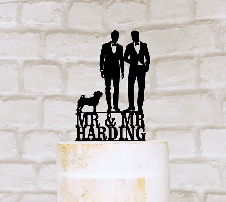 UTF4C Two Cats Wedding Cake Topper, Mr And Mrs, Cat
