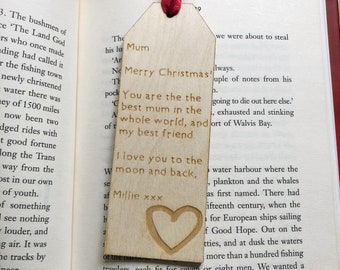 Wooden Bookmark with Personalised Message Letterbox Gift