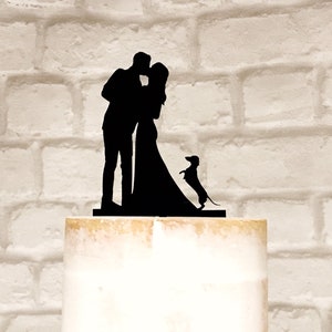 Jumping Dachshund Wedding Cake Topper