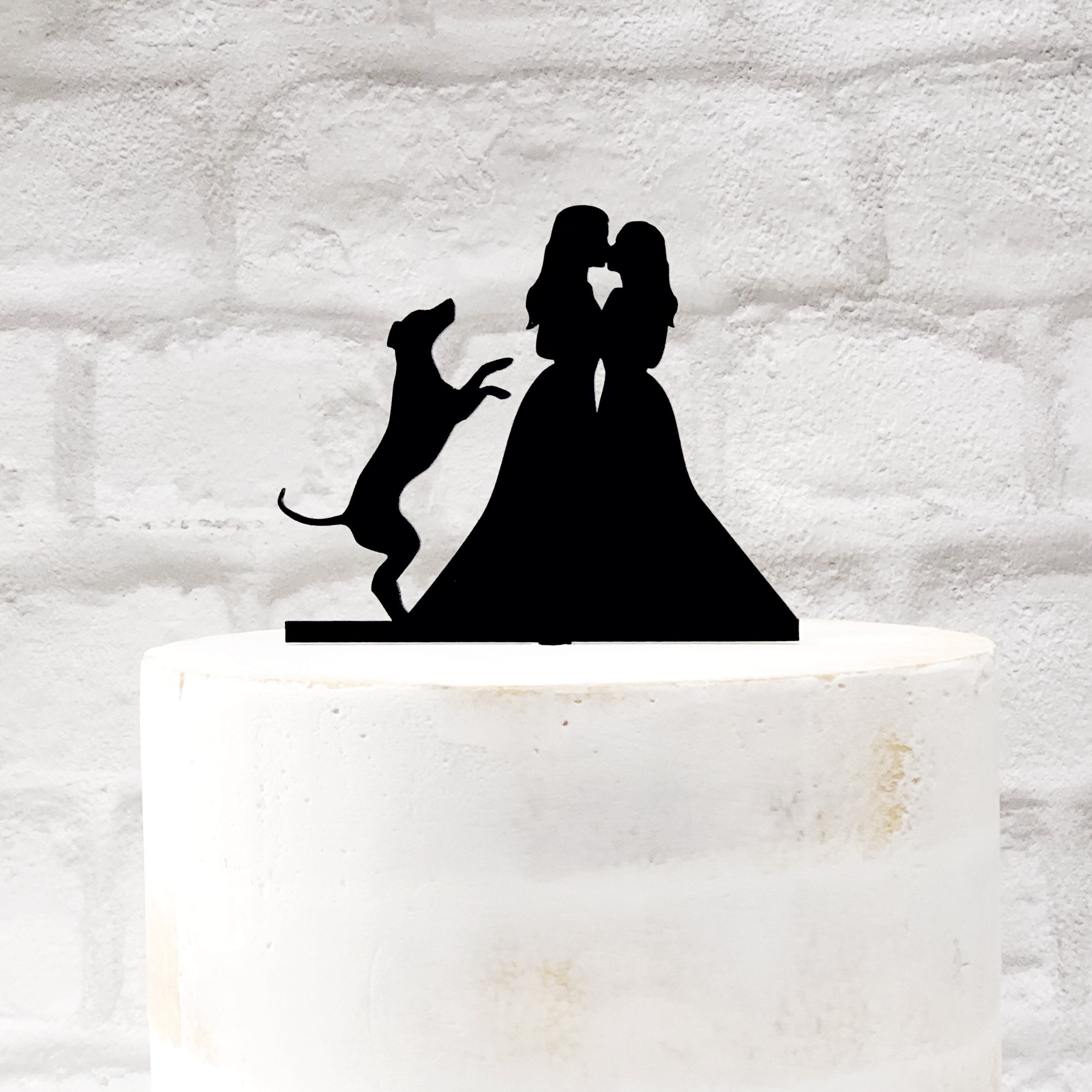 pitbull wedding cake topper