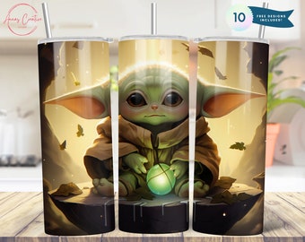 Baby Yoda 20 oz. Tumbler – J and F Creations
