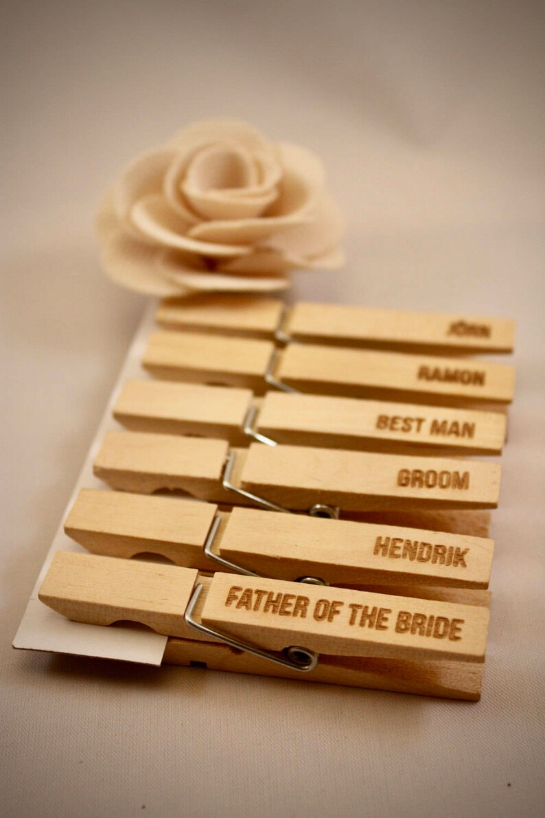 Personalisierte Wäscheklammer Name Klammer Hochzeit Etsy