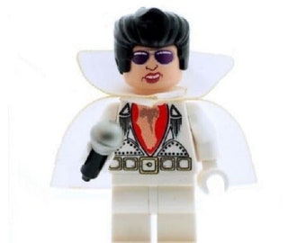 Elvis King of Rock and Roll Custom Minifigur (im Stage Outfit)