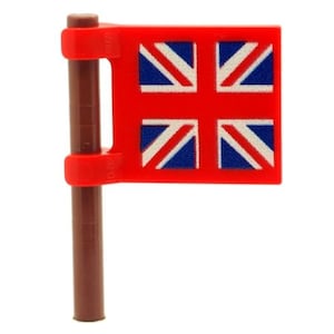 Custom Designed Accessory for Minifigure - Flag Union Jack (Great Britain) Printed on Both Sides Printed On LEGO Parts