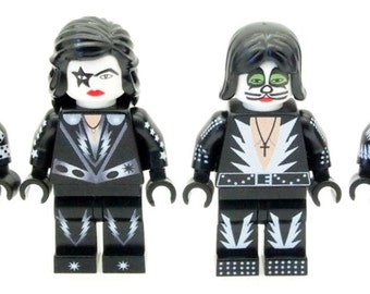 Glam Rockers in Stage Outfits - Custom Minifigures