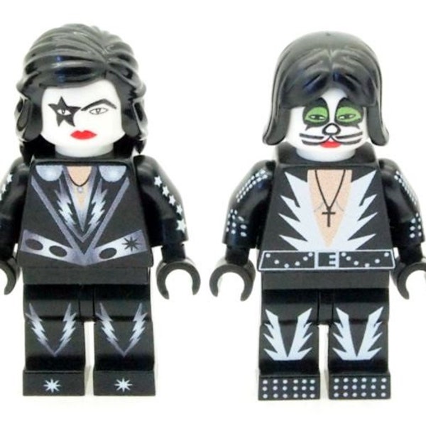 Glam Rocker in Bühnenoutfits - Custom Minifiguren