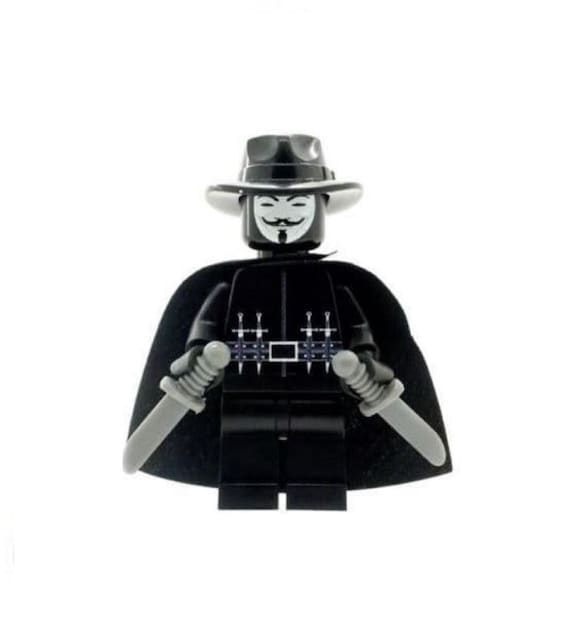 Custom Designed Minifigure Guy Fawkes Suit Printed On LEGO Parts