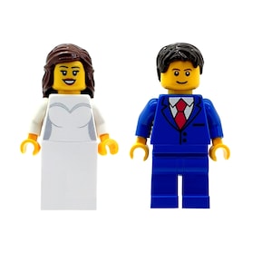Custom Minifigures  Bride and Groom Printed on LEGO Parts