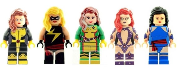 Ms Marvel Version 2 Superhero Printed On LEGO Parts Custom Designed Minifigure