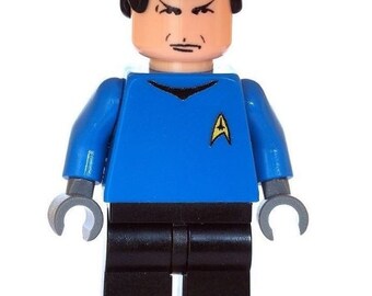 Custom Designed Minifigure - Spock Printed On LEGO Parts