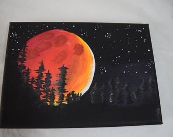 Night sky painting | Etsy