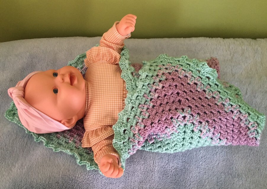 Handmade crochet baby blanket dolls blanket pram blanket Etsy