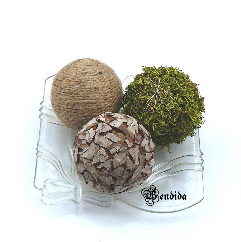 Moss Twine Decorative Balls for Bowls Vase Fillers Raffia Etsy